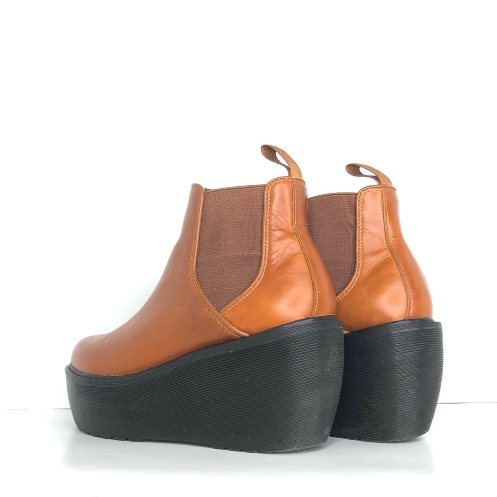 Dr Martens Aerial Chelsea Brown Leather Platform Wedge Bootie Women’s 8 Shoes - Picture 7 of 13
